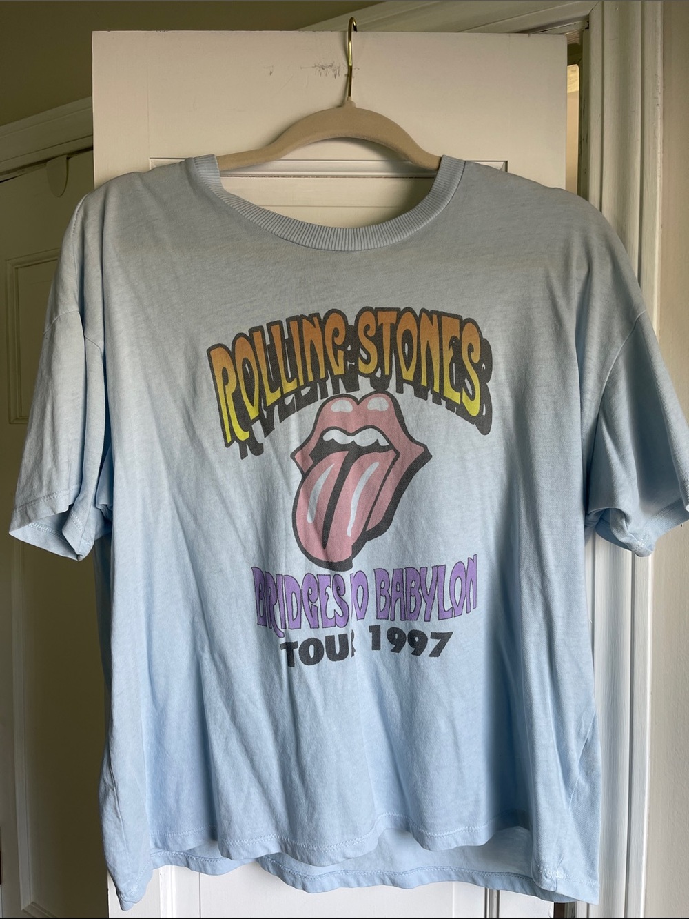 American Eagle Rolling Stones Tour 100% Cotton Graphic T‑Shirt